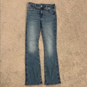 American Eagle Outfitters Medium Blue Flared Wide Leg Jeans